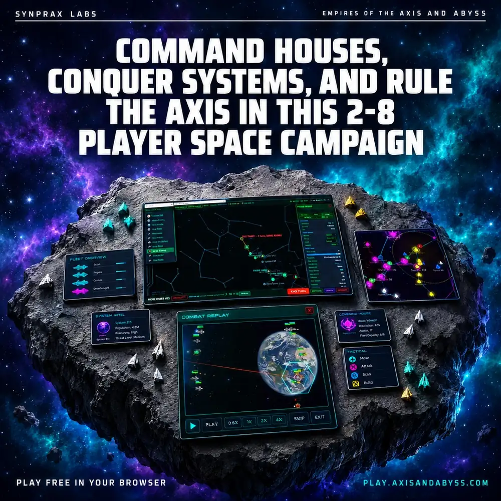 Poster: command houses, conquer systems, and rule the Axis