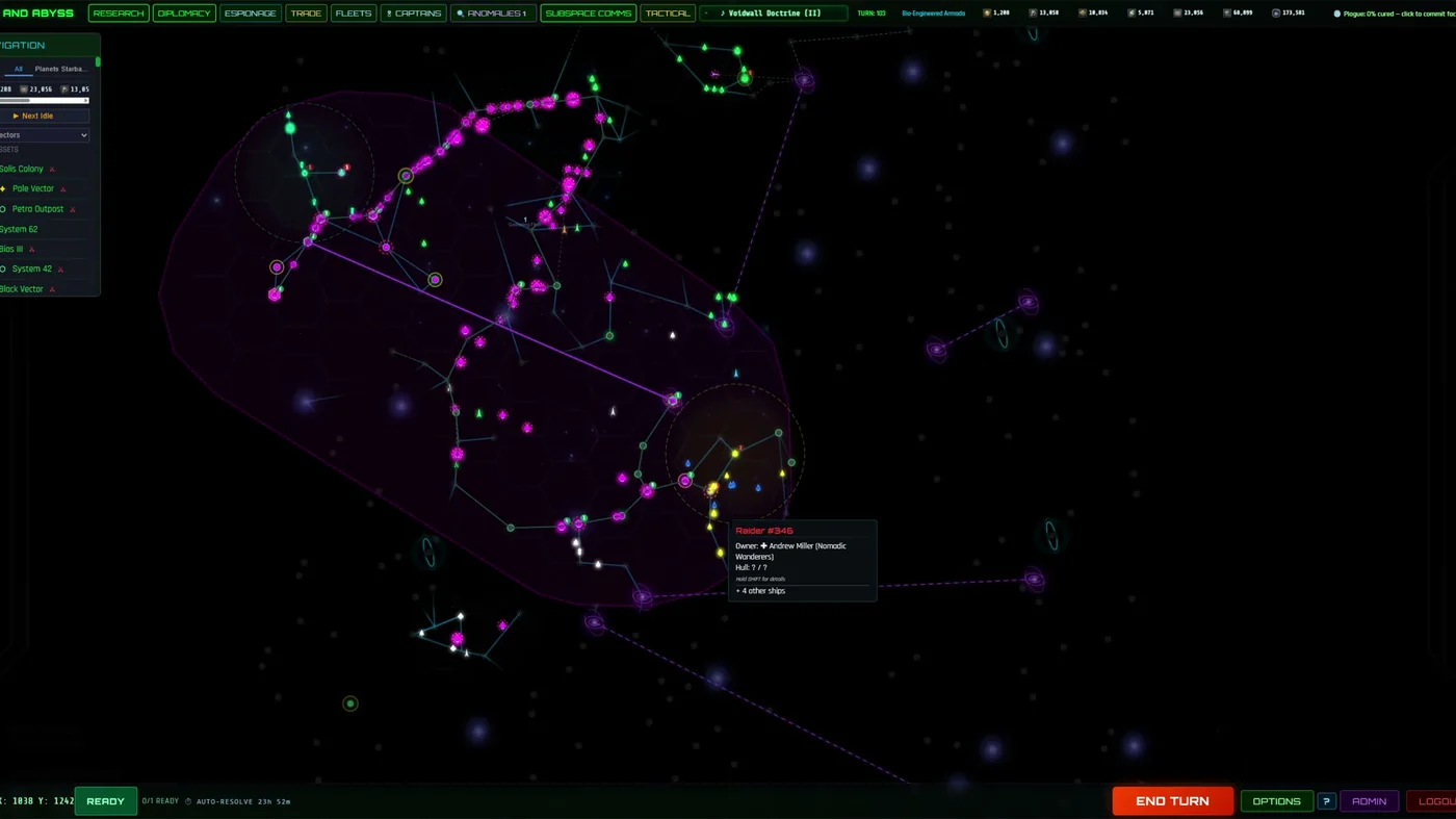 Empires of the Axis and Abyss galaxy map